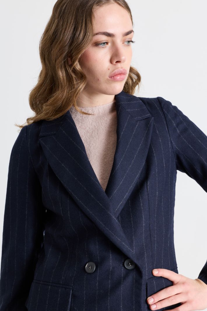 Blazer doppiopetto con chiusura diagonale - BLU - Intrend - 3