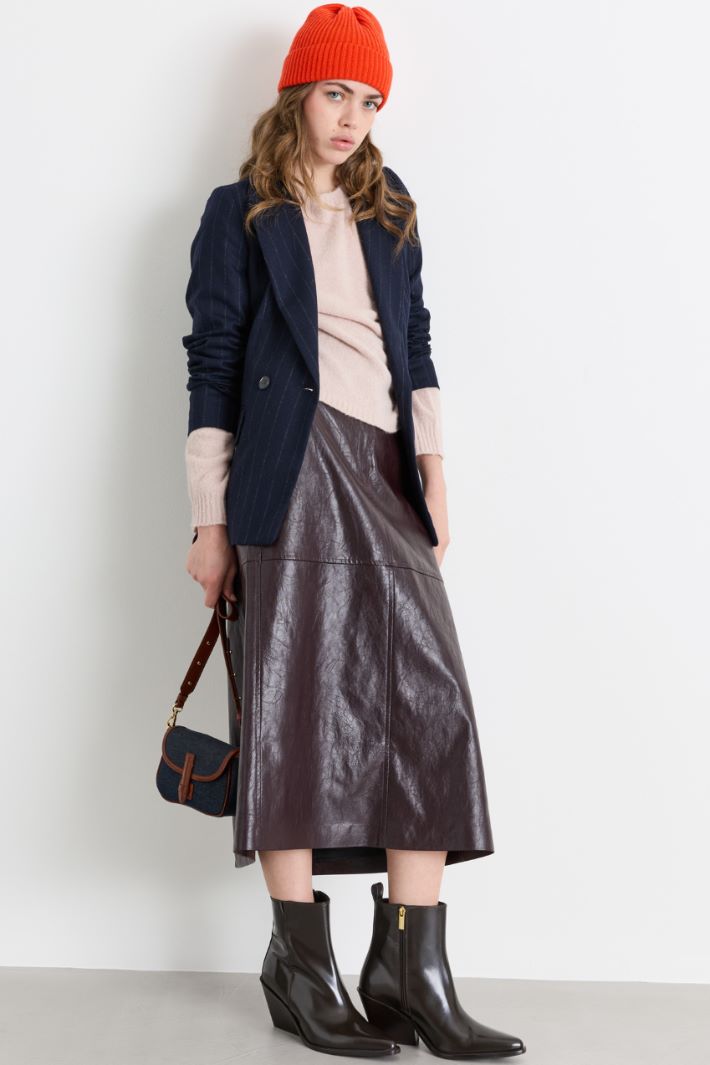 Blazer doppiopetto con chiusura diagonale - BLU - Intrend