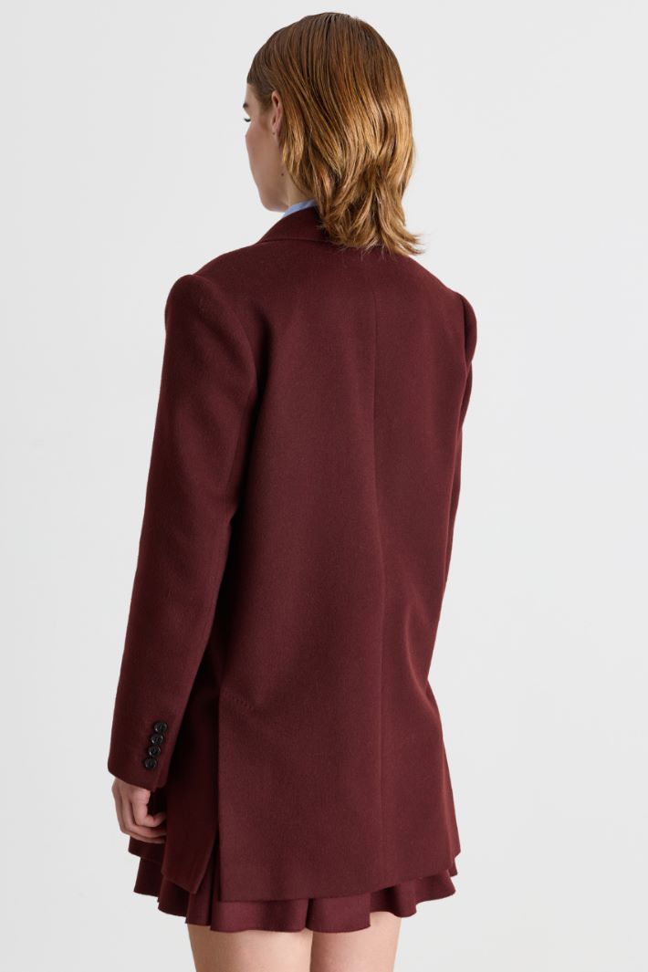 Lightweight Camel Hair Blazer - BORDEAUX - Intrend - 4