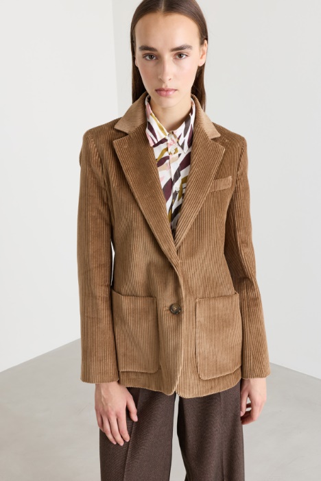 Pure cotton corduroy blazer - Intrend