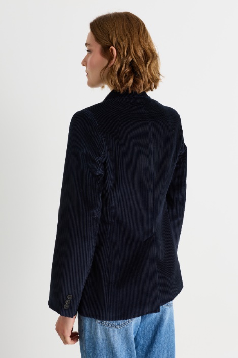 Blazer in velluto a coste di puro cotone