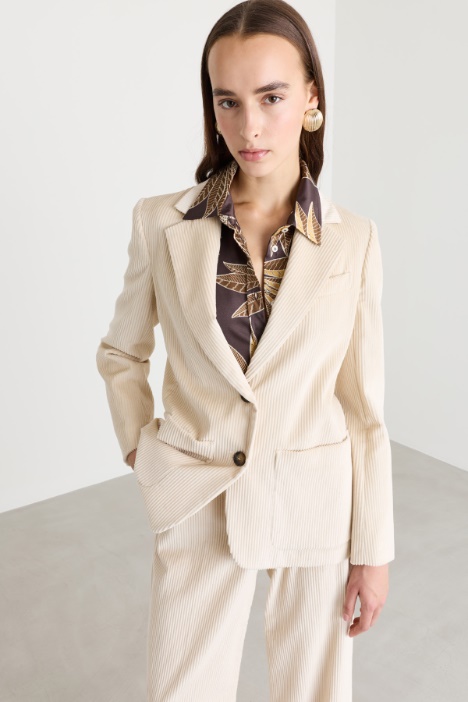 Pure cotton corduroy blazer - Intrend