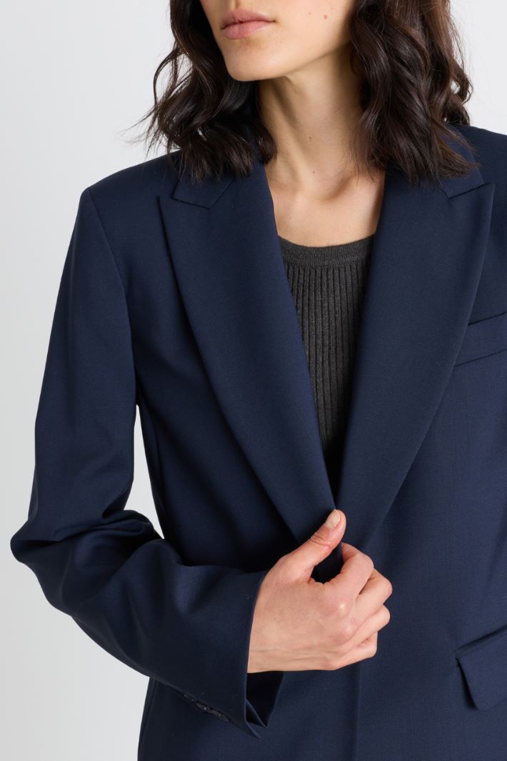 Blazer in tela - BLU - Intrend - 3