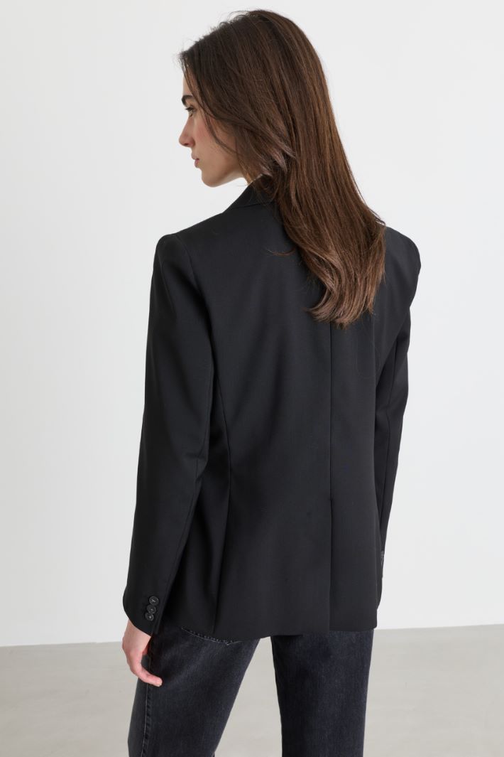 Blazer in tela - NERO - Intrend - 4