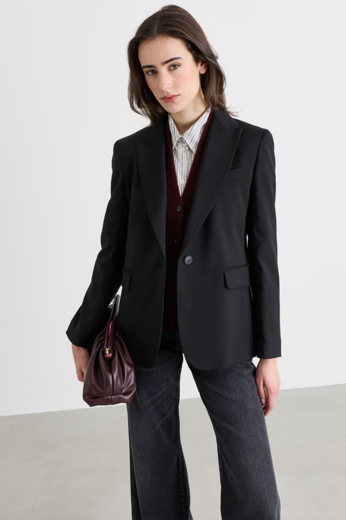Blazer in tela - NERO - Intrend - 2