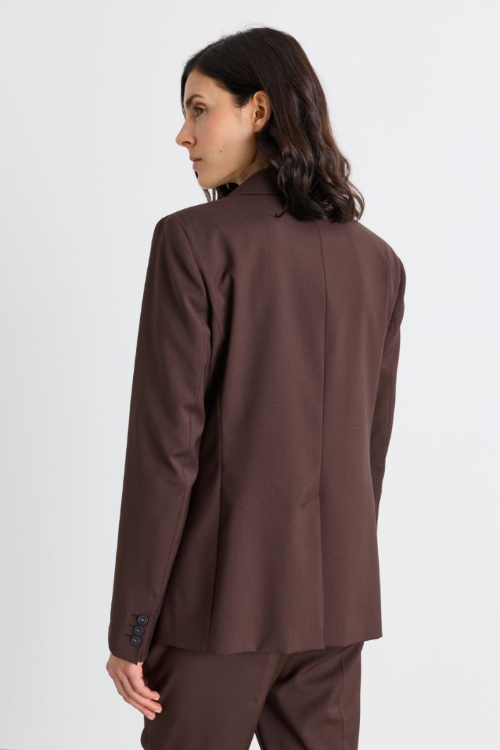 Blazer in tela - MARRONE - Intrend - 4