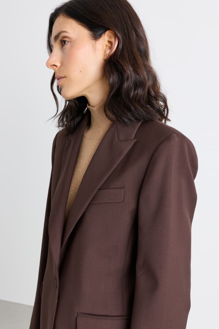 Blazer in tela - MARRONE - Intrend - 3