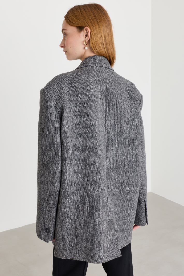 Blazer over in chevron - GRIGIO - Intrend - 4