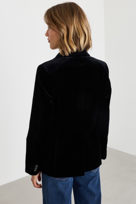 Blazer in velluto di cotone