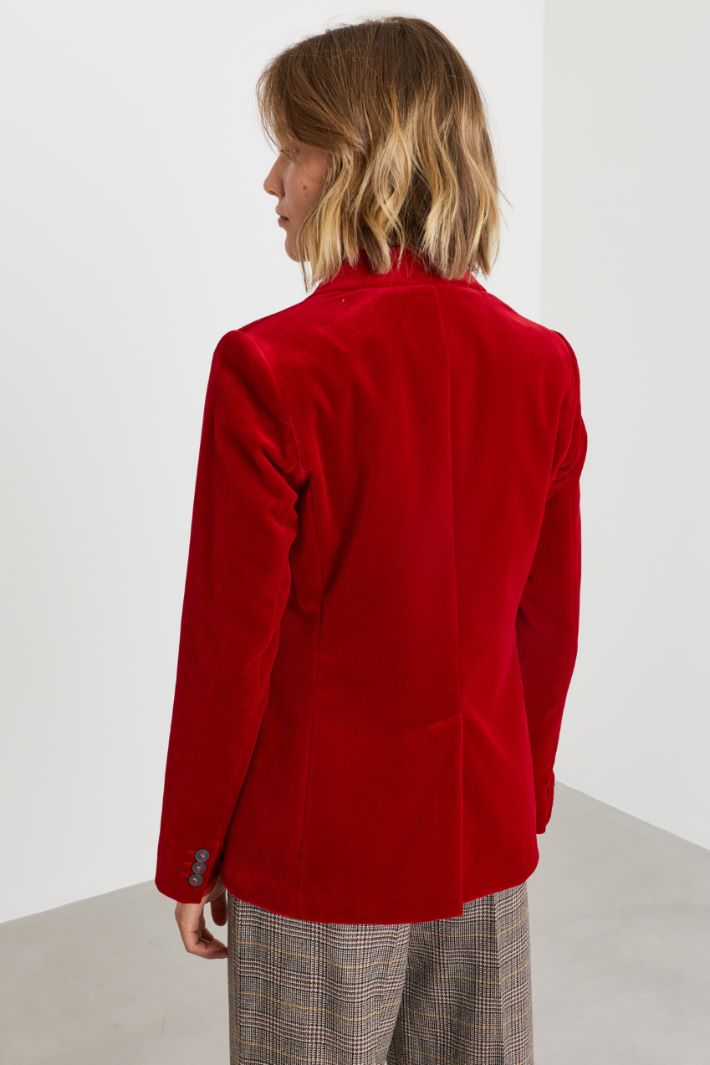 Samtblazer - ROT - Intrend - 4