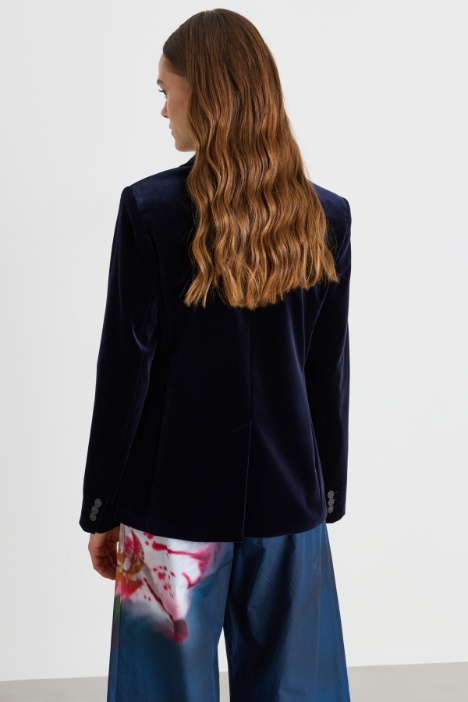 Blazer in velluto di cotone