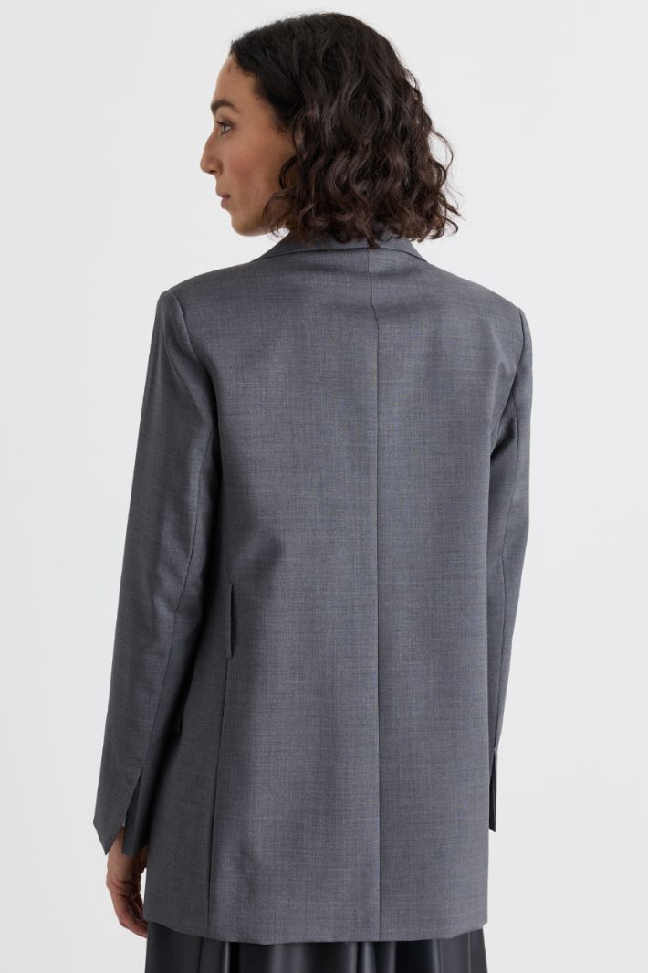 Giacca con cintura - GRIGIO - Intrend - 4