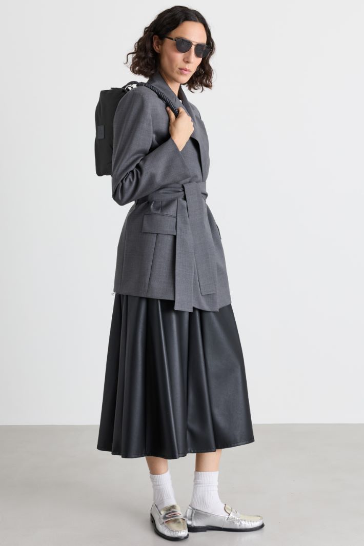 Giacca con cintura - GRIGIO - Intrend