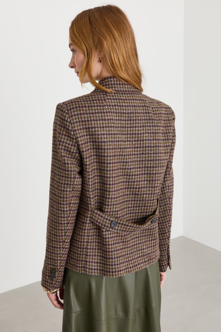 Blazer doppiopetto pied de poule - BORDEAUX - Intrend - 4