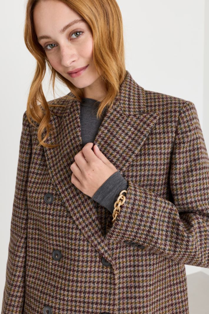 Blazer doppiopetto pied de poule - BORDEAUX - Intrend - 3