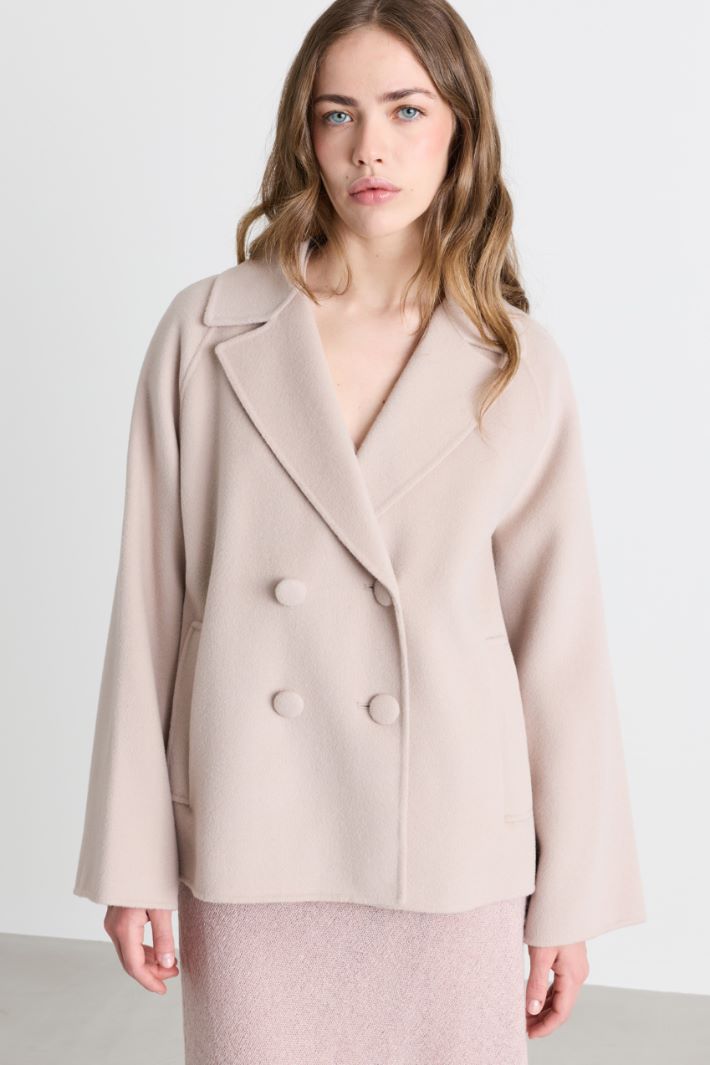Caban con bottoni rivestiti - ROSA - Intrend - 2