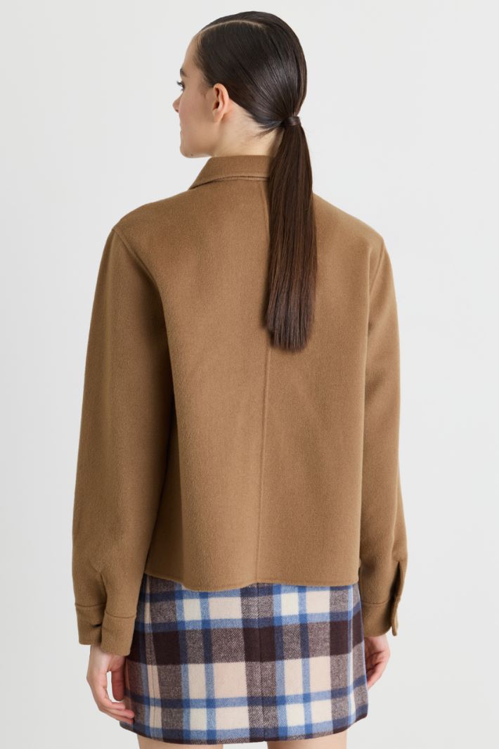 Giacca boxy in drap - CAMELLO - Intrend - 4