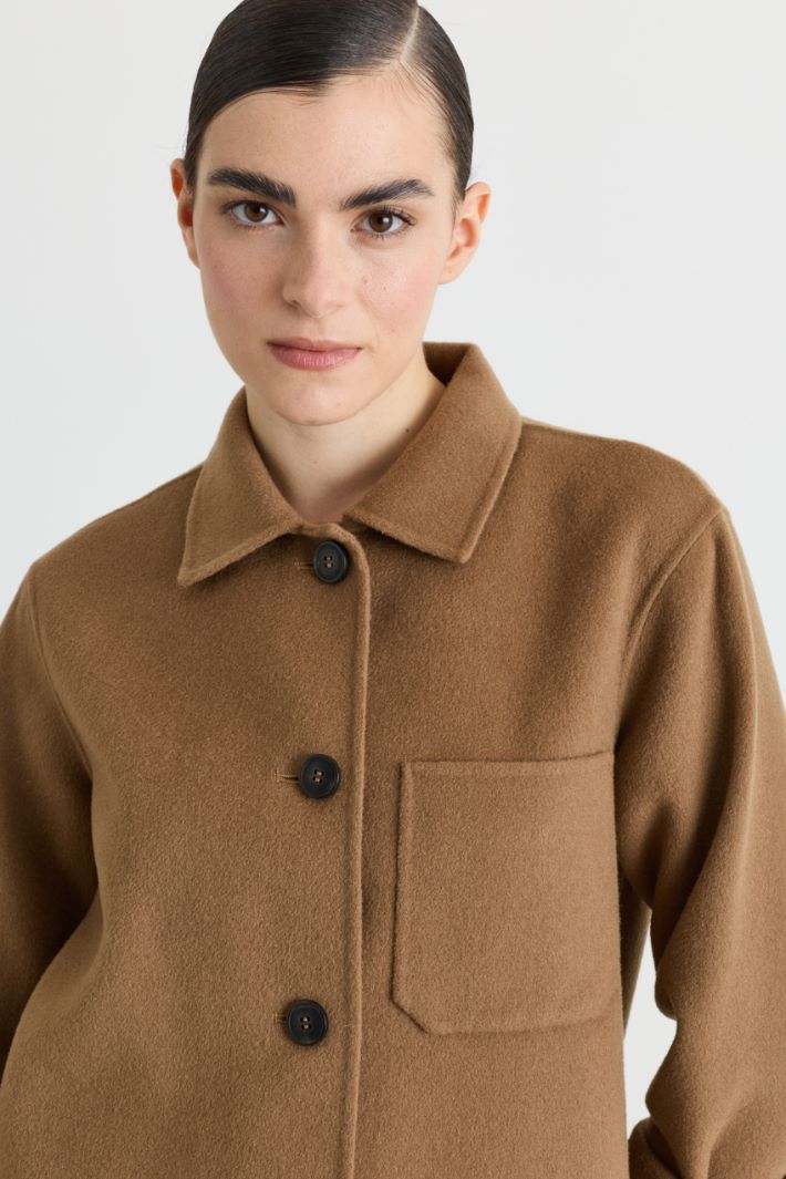 Giacca boxy in drap - CAMELLO - Intrend - 3