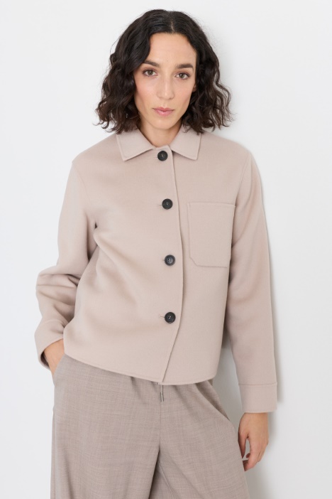 Boxy Wool Drap Jacket - Intrend