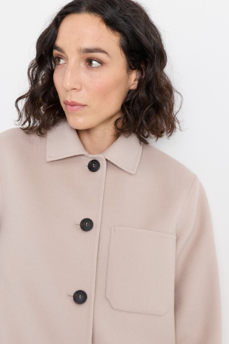 Giacca boxy in drap
