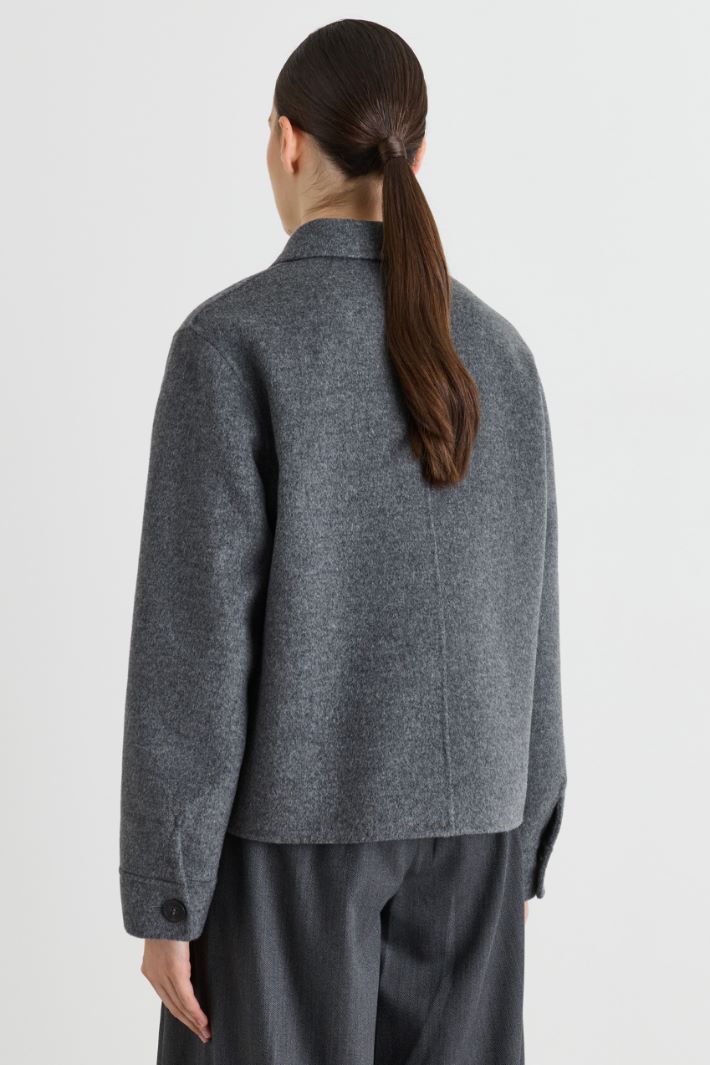 Giacca boxy in drap - GRIGIO - Intrend - 4