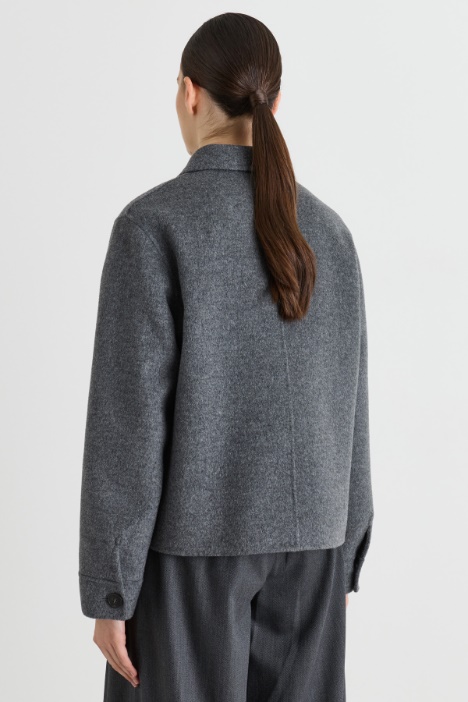 Giacca boxy in drap