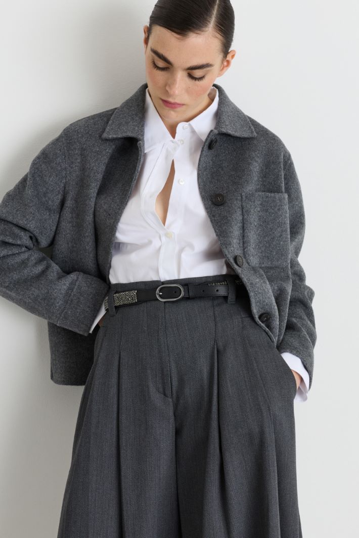 Giacca boxy in drap - GRIGIO - Intrend - 2