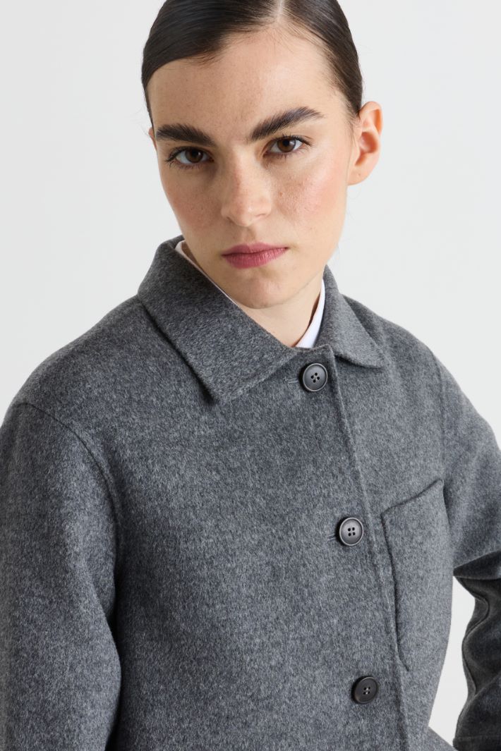 Giacca boxy in drap - GRIGIO - Intrend - 3
