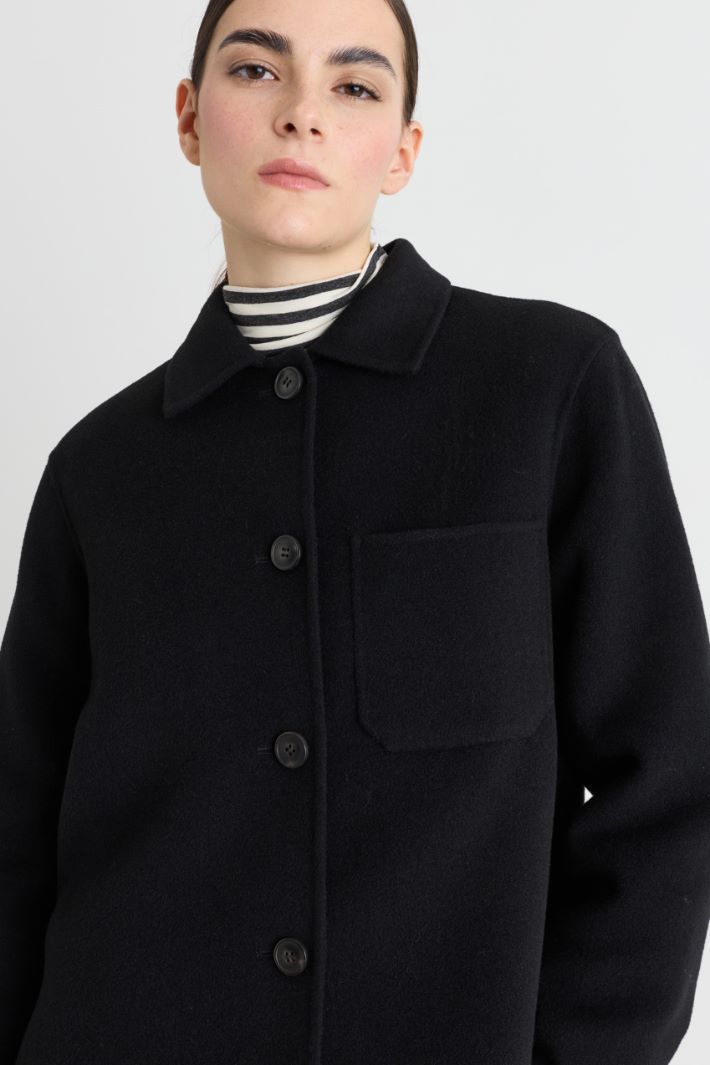 Giacca boxy in drap - NERO - Intrend - 3