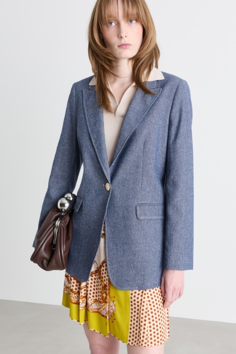 Denim-effect blazer - Intrend