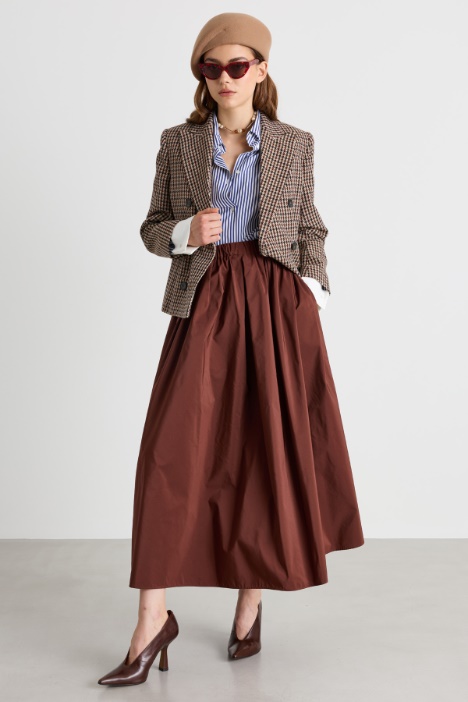 Zweireihiger Blazer mit Hahnentrittmuster - Intrend