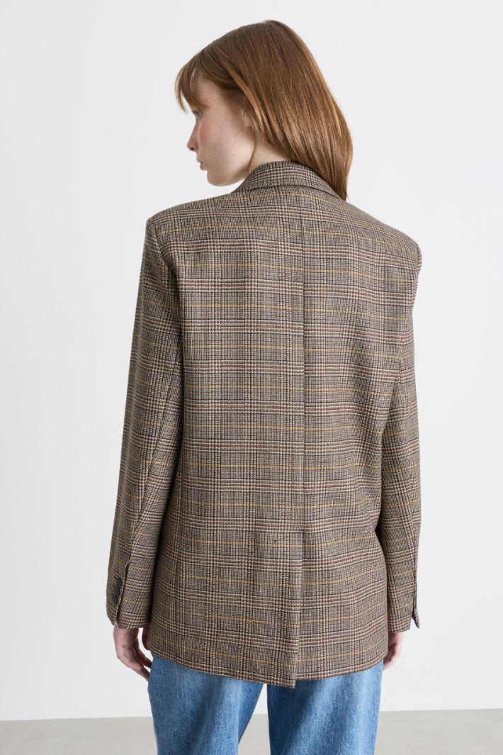 Blazer in tela - MARRONE - Intrend - 4