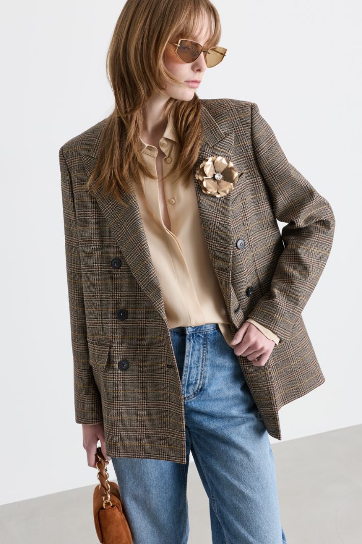 Blazer in tela - MARRONE - Intrend - 2