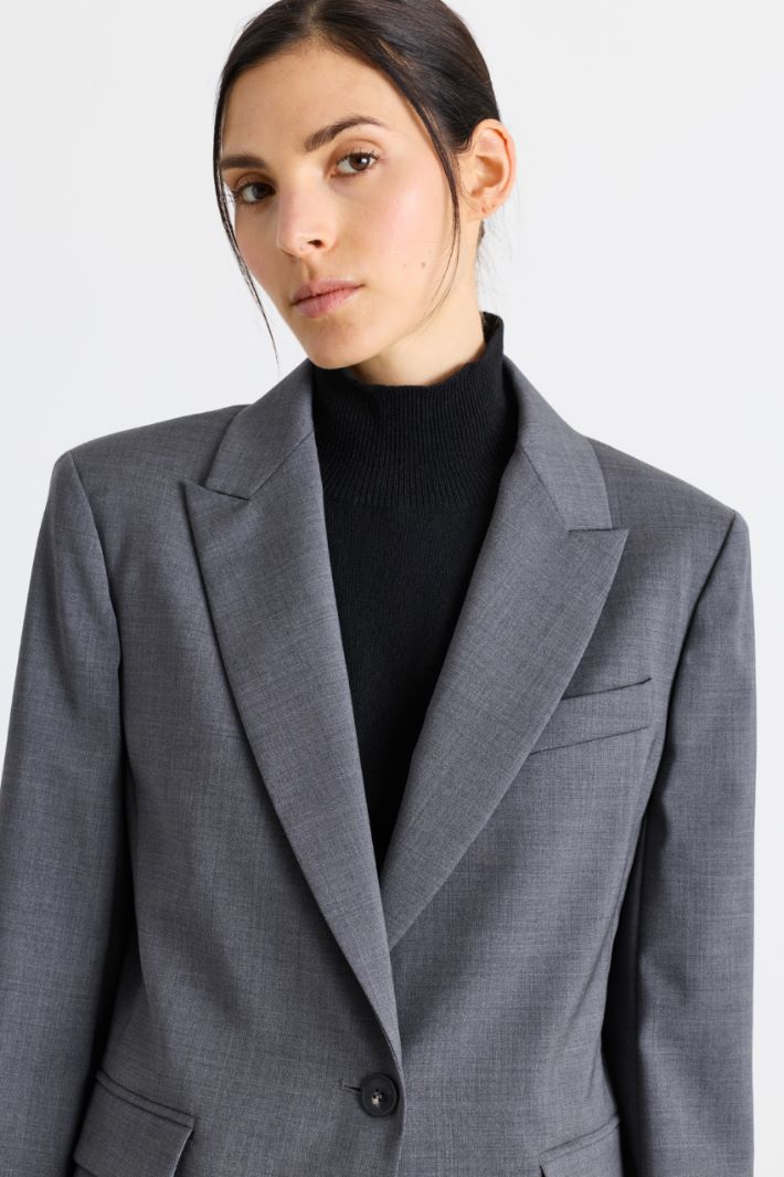 Blazer in tela - GRIGIO - Intrend - 2