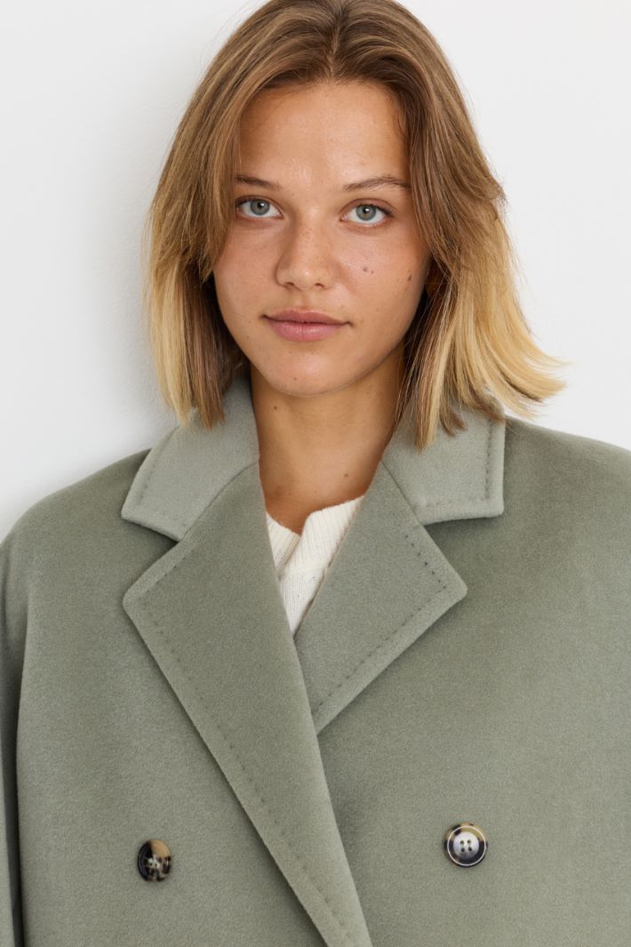 Cappotto in beaver - VERDE - Intrend - 3