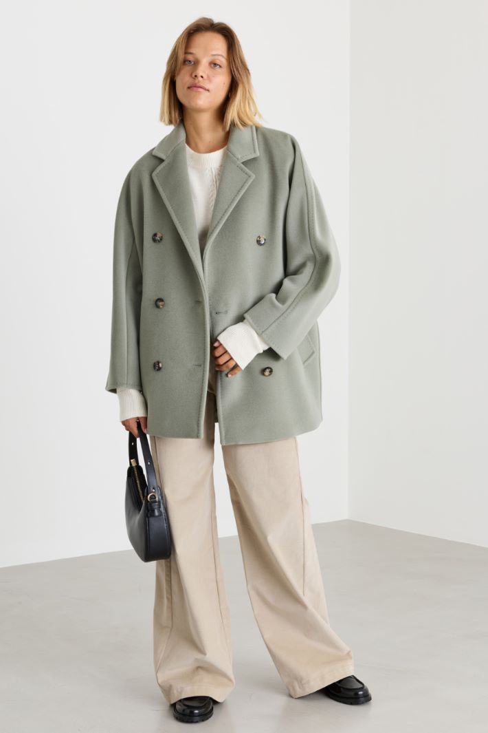 Cappotto in beaver - VERDE - Intrend