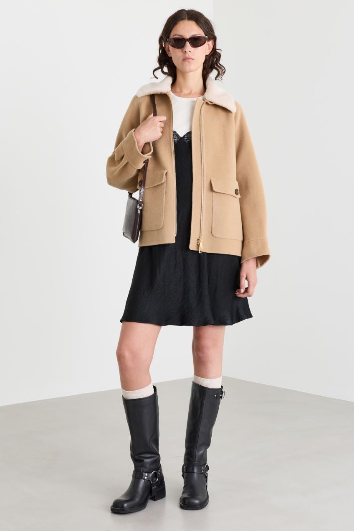 Double-faced jacket - CAMEL - Intrend