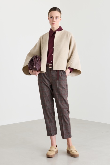 Chaqueta boxy de paño con manga maxi - Intrend