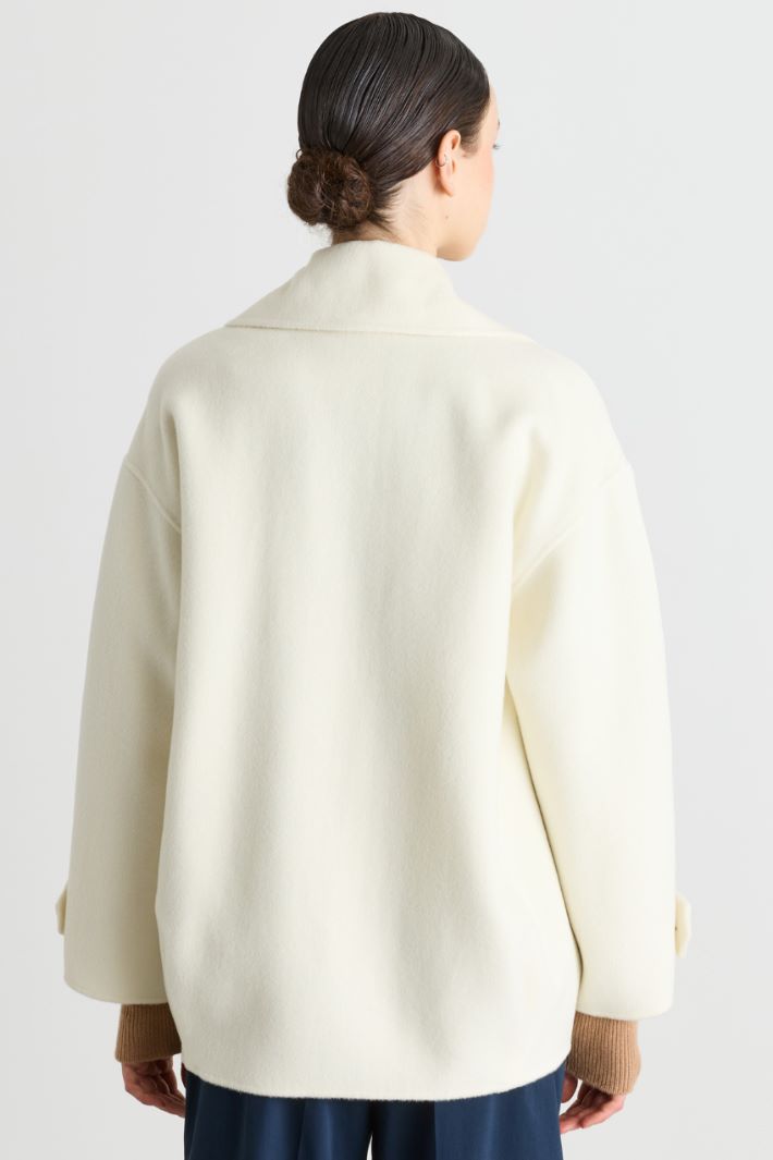Giaccone doppiopetto con alamari - BIANCO - Intrend - 4