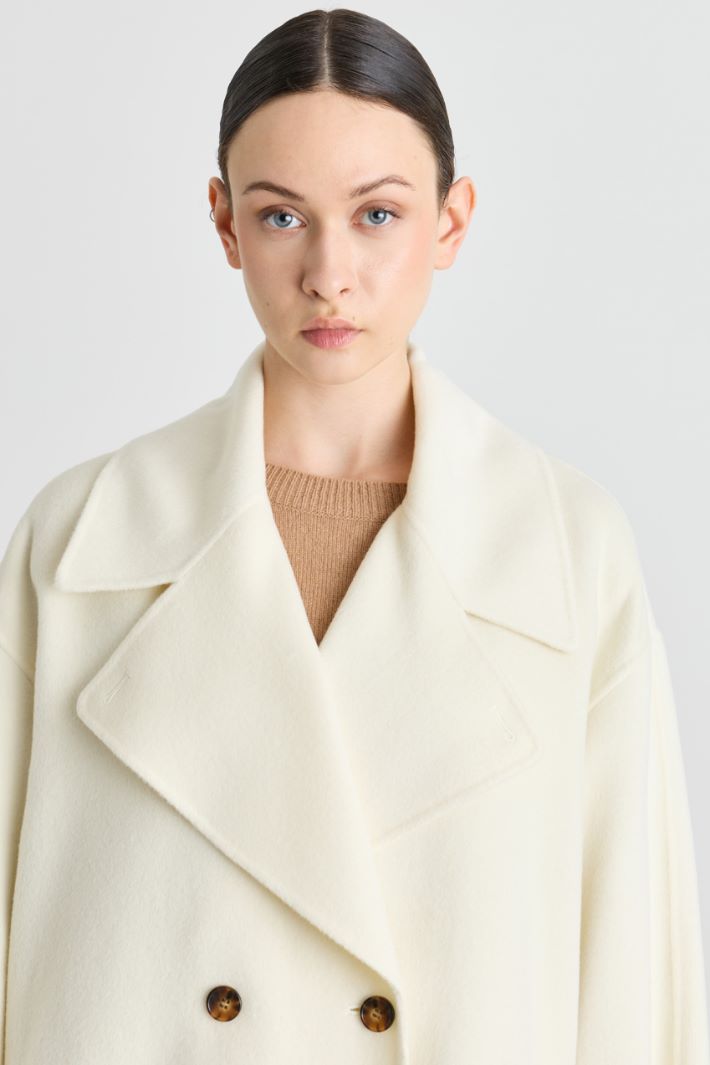 Giaccone doppiopetto con alamari - BIANCO - Intrend - 3