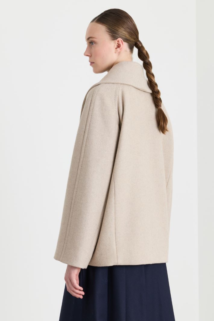 Giaccone corto doppiopetto - BEIGE - Intrend - 4