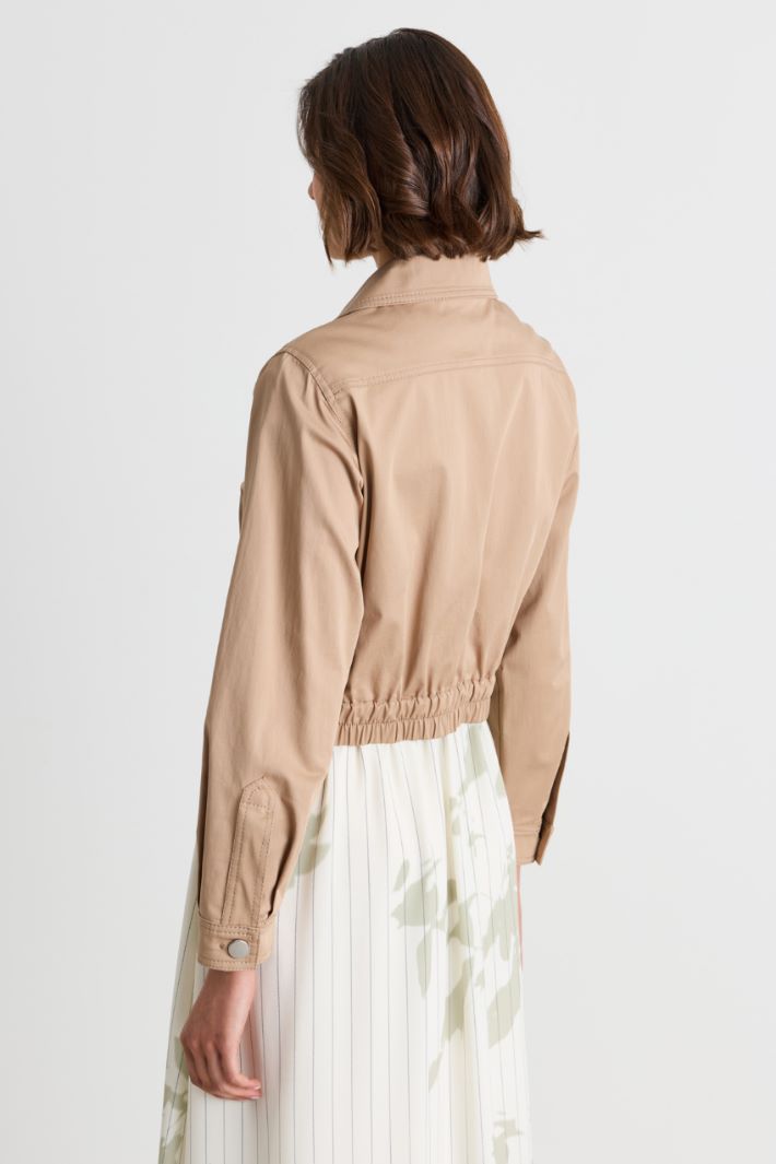 Veste cropped zippée - CHAMEAU - Intrend - 4
