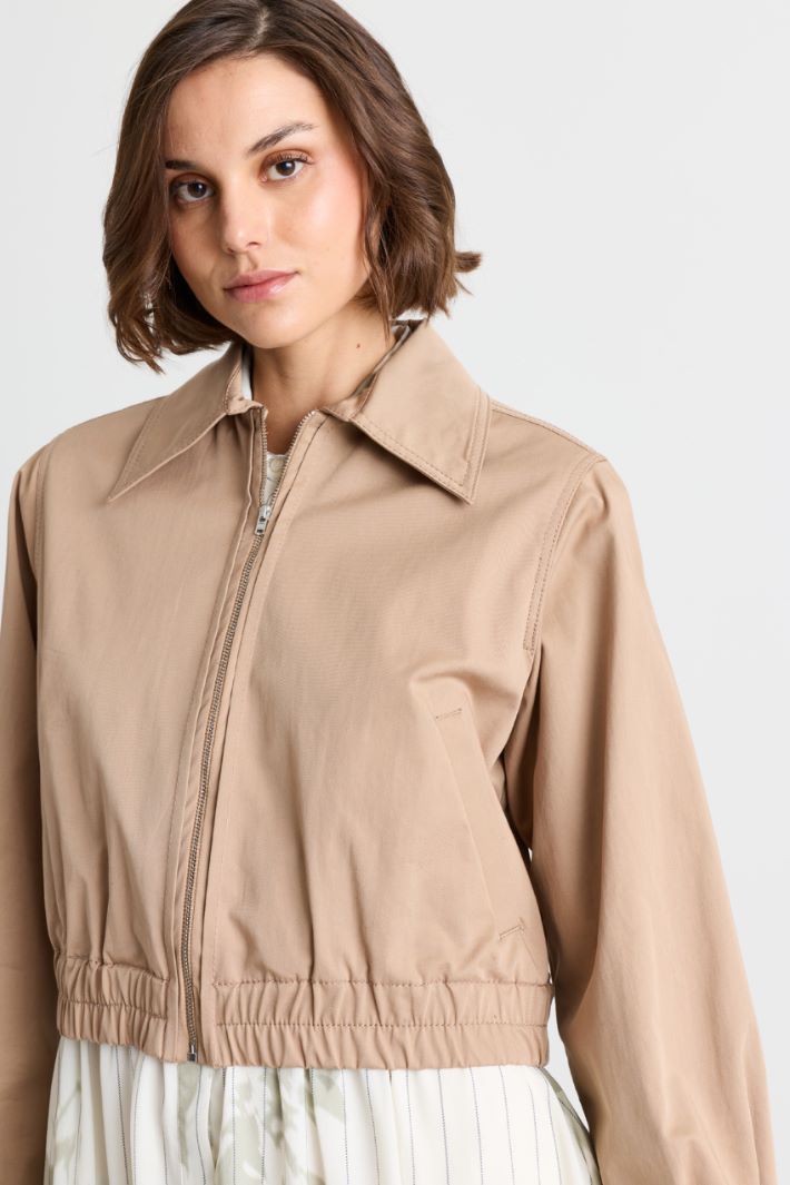 Veste cropped zippée - CHAMEAU - Intrend - 3