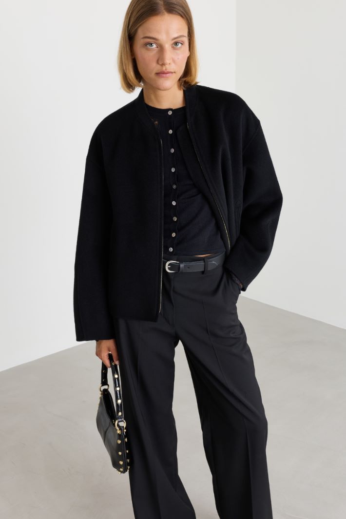 Bomber con full zip - NERO - Intrend - 2