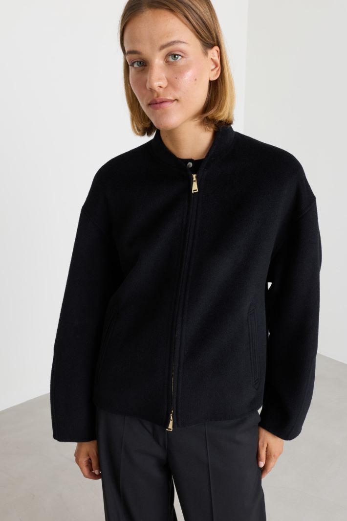 Bomber con full zip - NERO - Intrend - 3