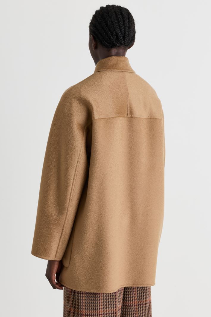 Double-Faced Cashmere Coat - CAMEL - Intrend - 4