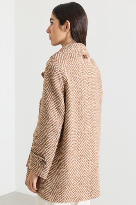Cappotto doppiopetto con alamari