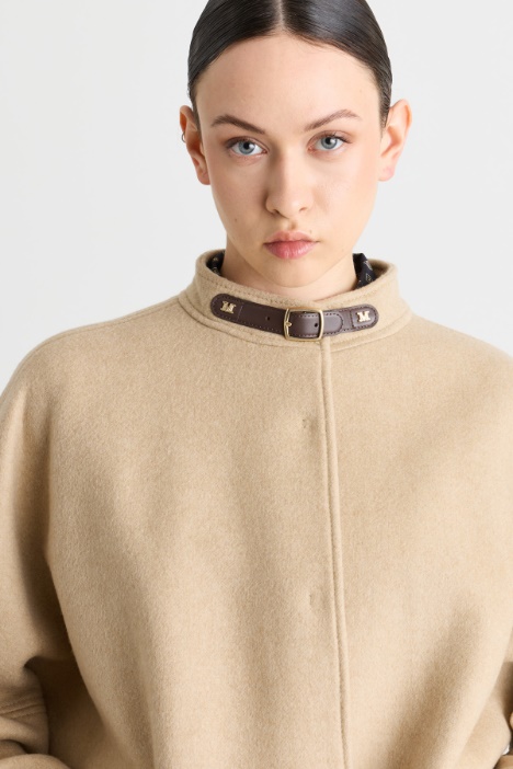 Bomber in cashmere e cammello