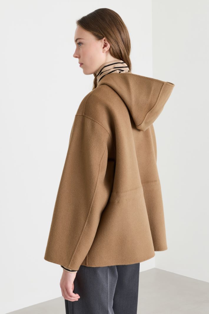 Short hooded coat - CAMEL - Intrend - 4