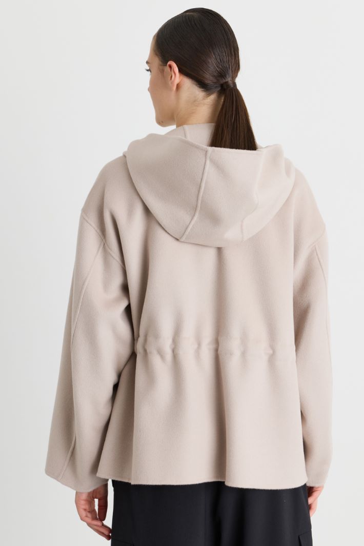 Giaccone corto con cappuccio - BEIGE - Intrend - 4